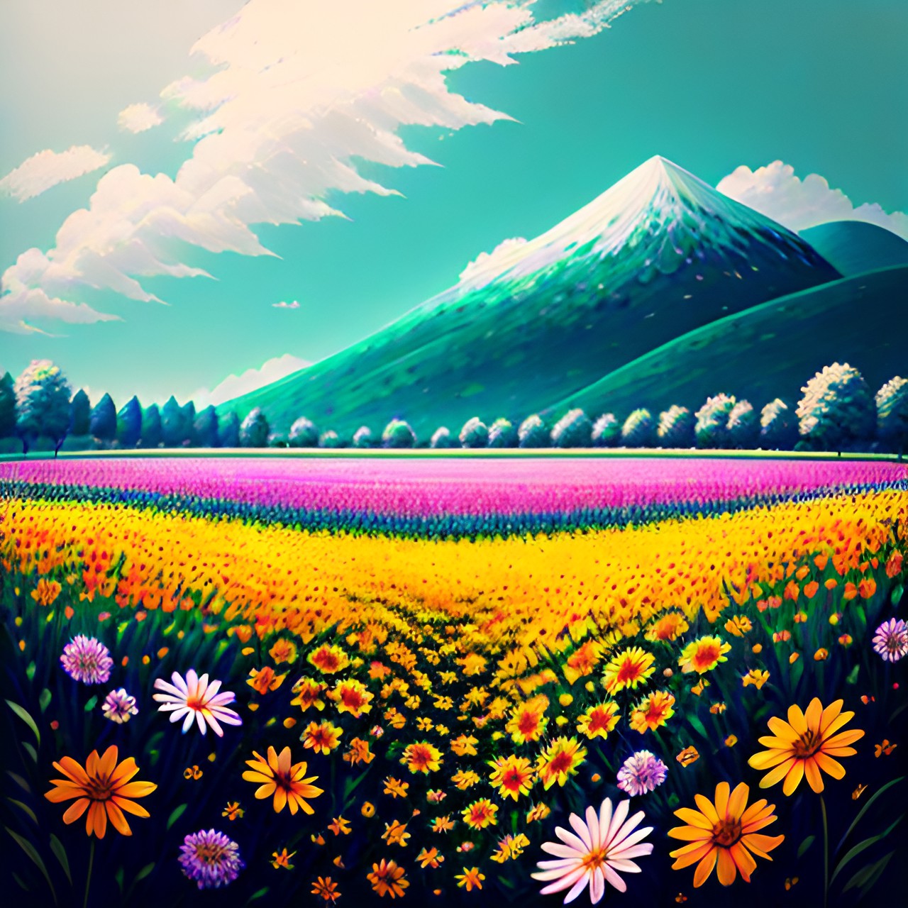 field of flowers preview