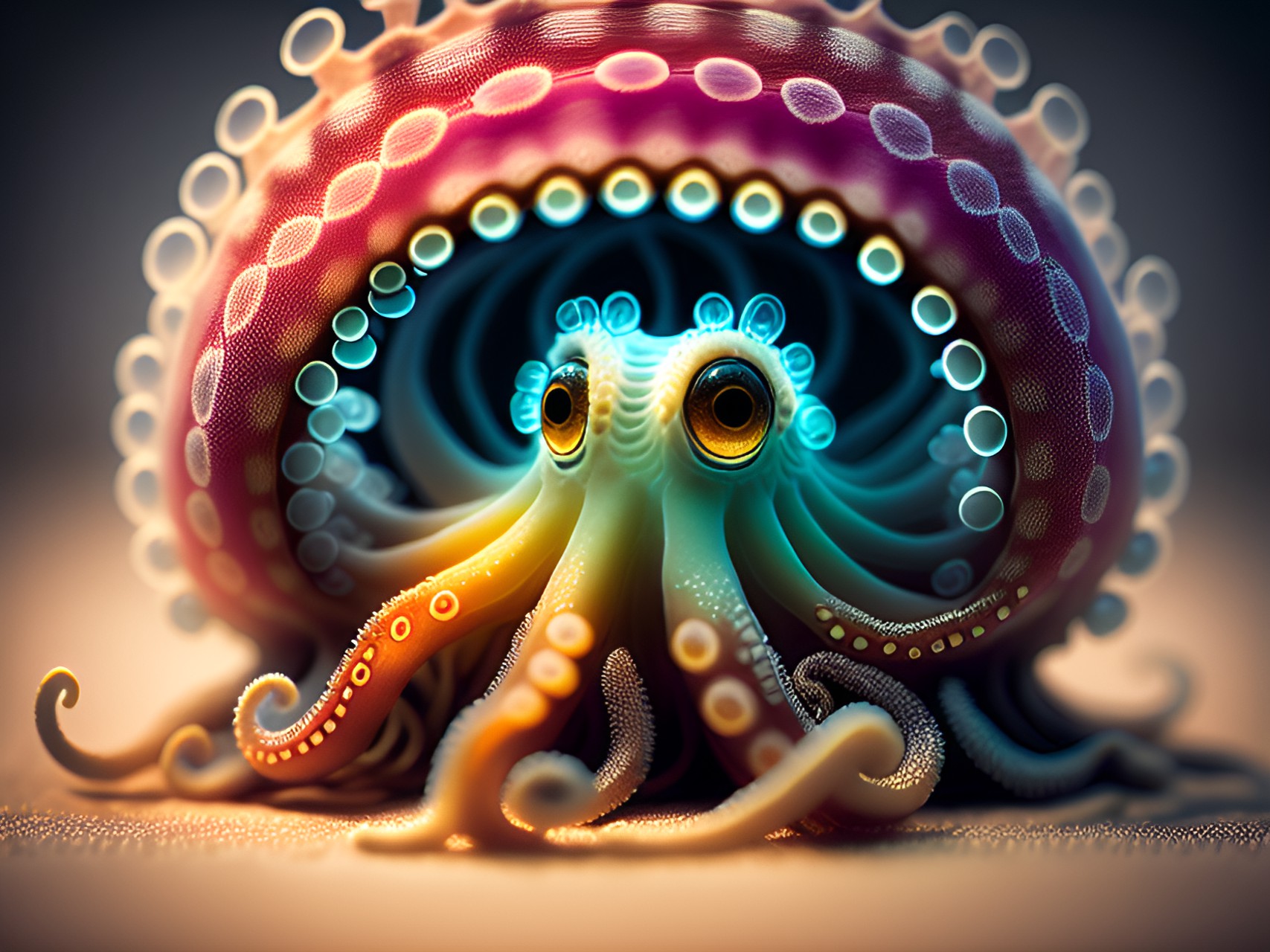 octopus under a microscope preview