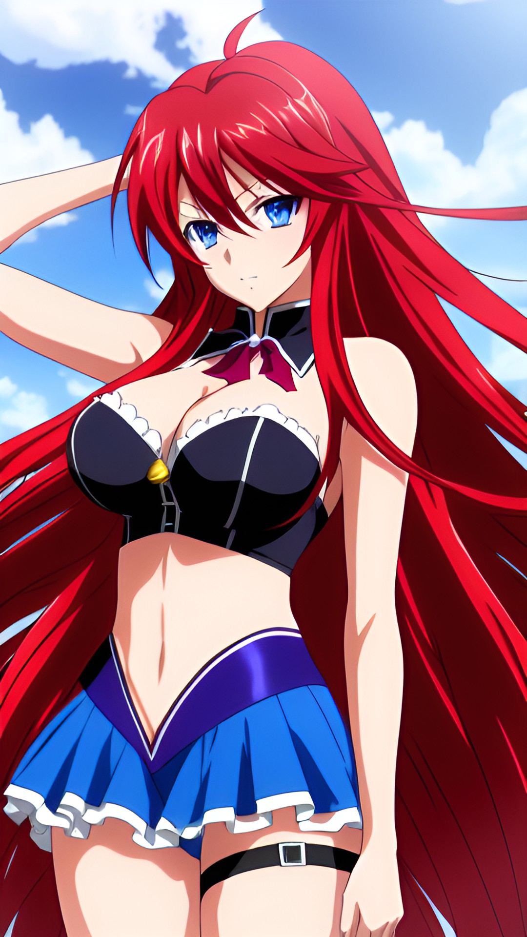 rias gremory, dxd, redhead, blue eyes preview