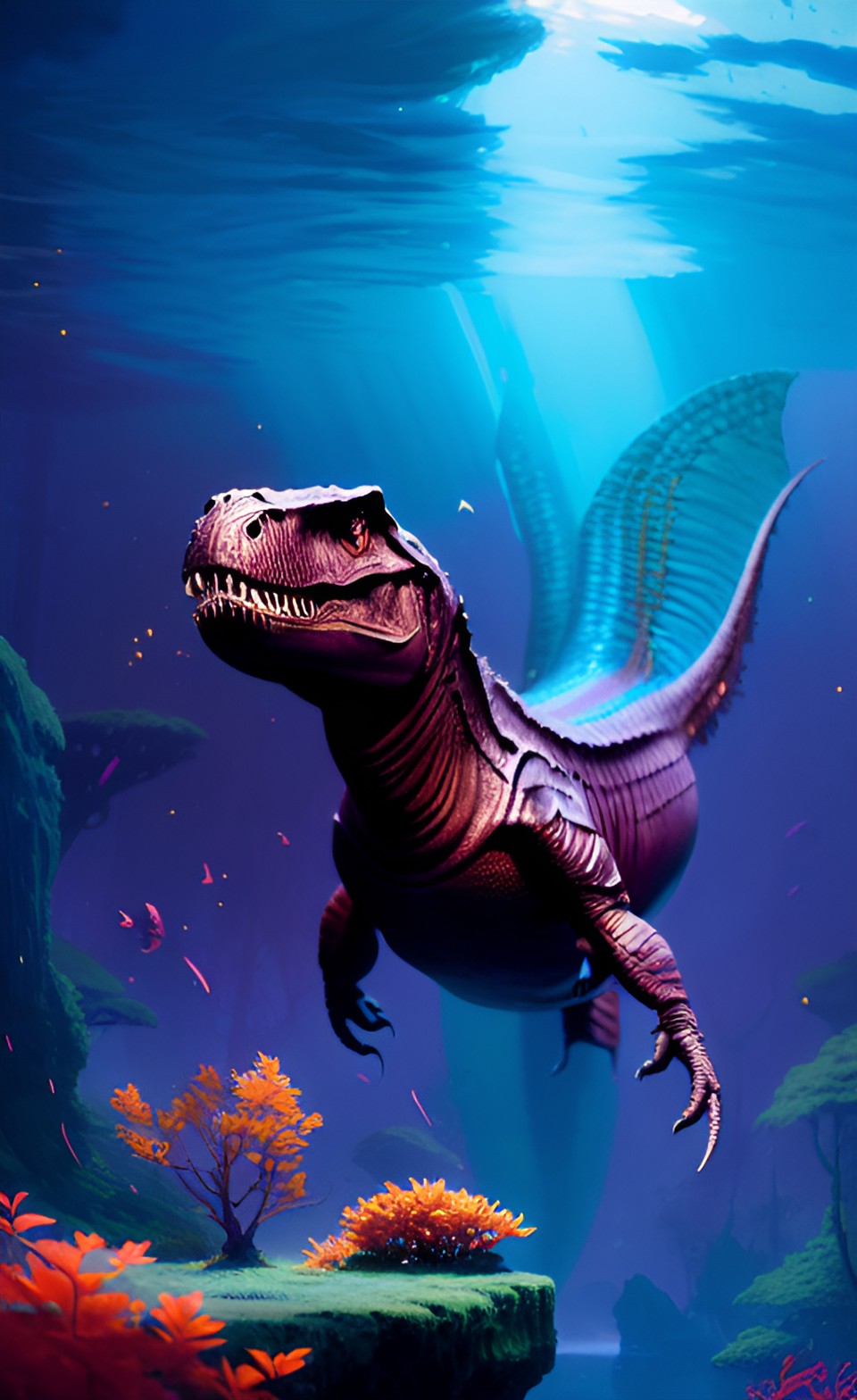 t-rex mermaid preview