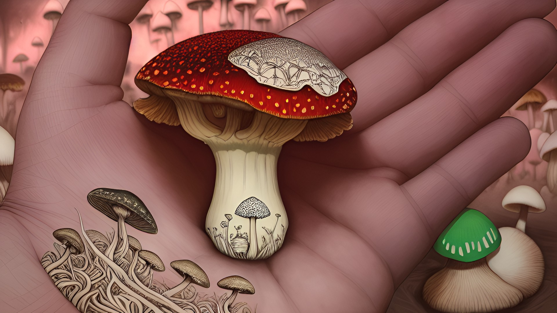 a whole world inside a mushroom preview