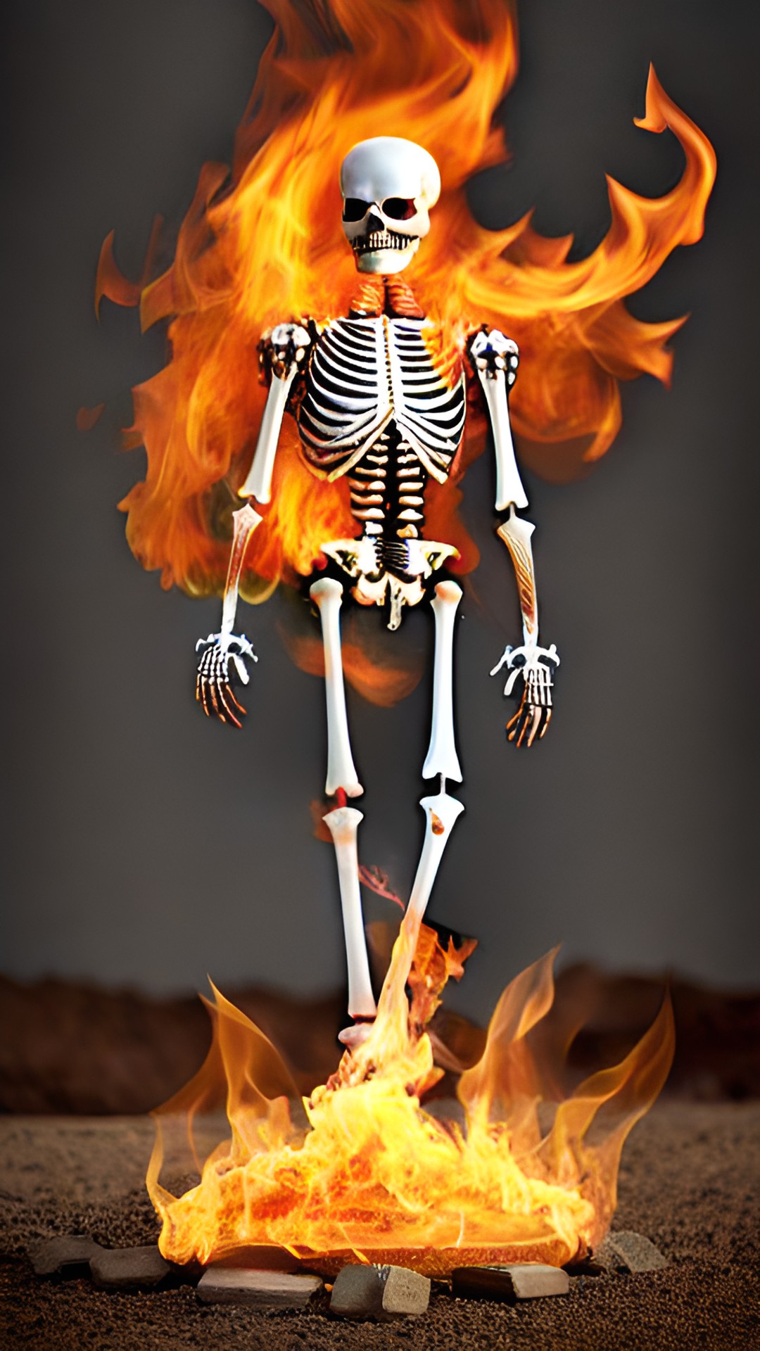 flaming skeleton preview