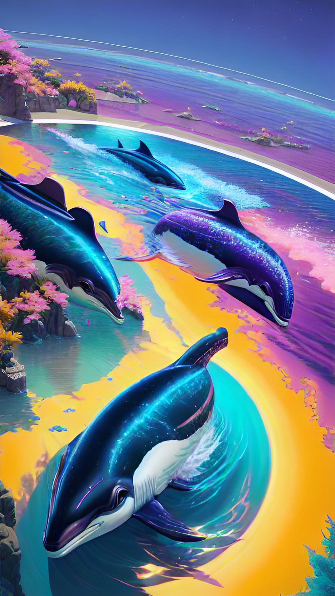 lisa frank 90s whales dolphins preview