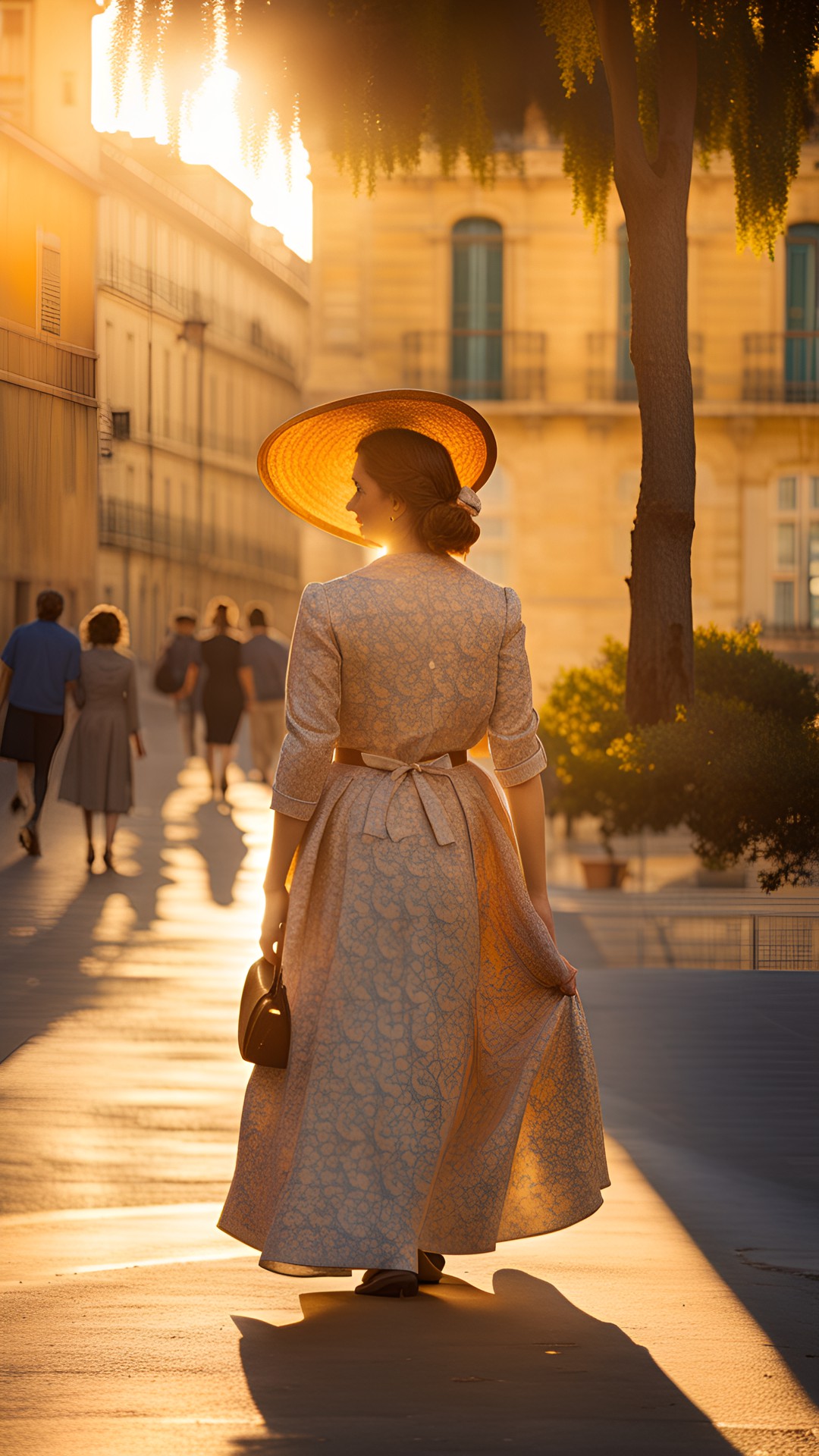 french woman  in marseille in style of renoir, golden hour preview