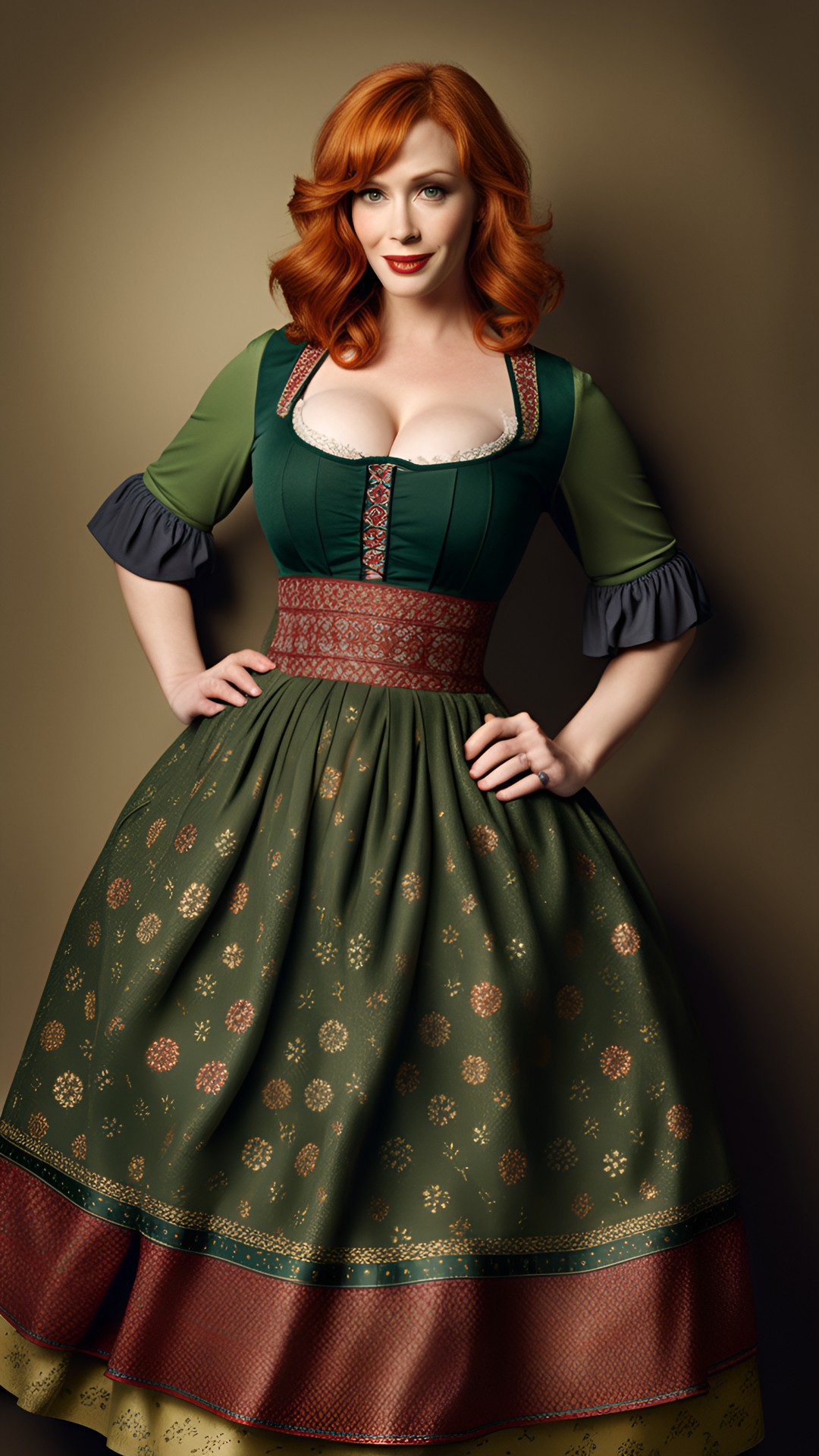 christina hendricks wearing a german dirndl preview