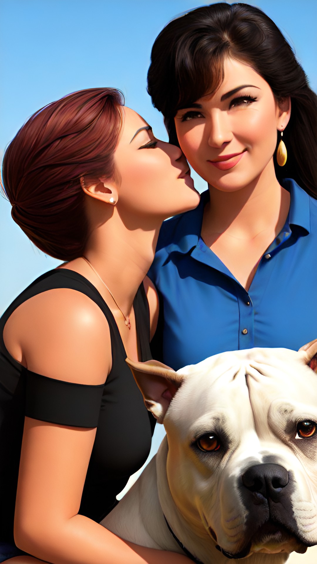 Women with pit bull - woman with pit bull preview