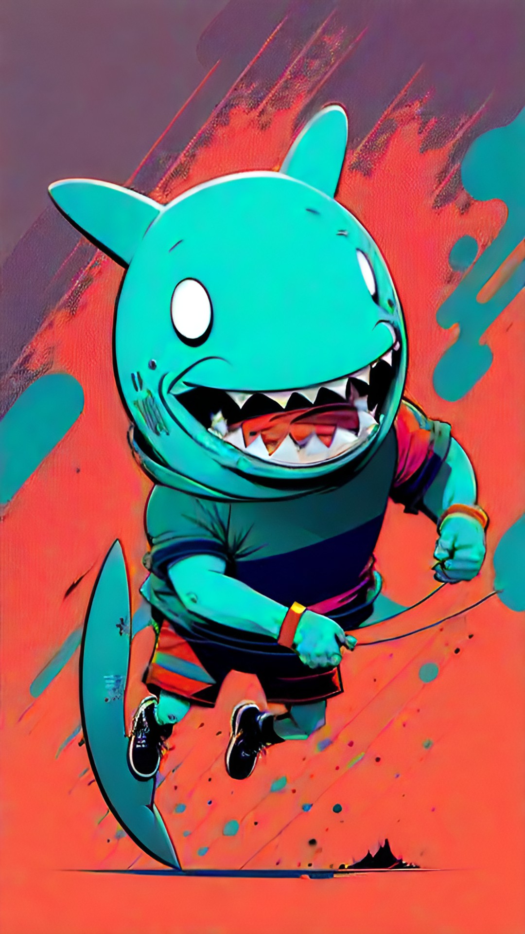 todd mcpharland comic art style is characterized by its use of bright, bold colors and its focus on action and movement. the art style is also known for its realism. generate me a comic shark in this style preview