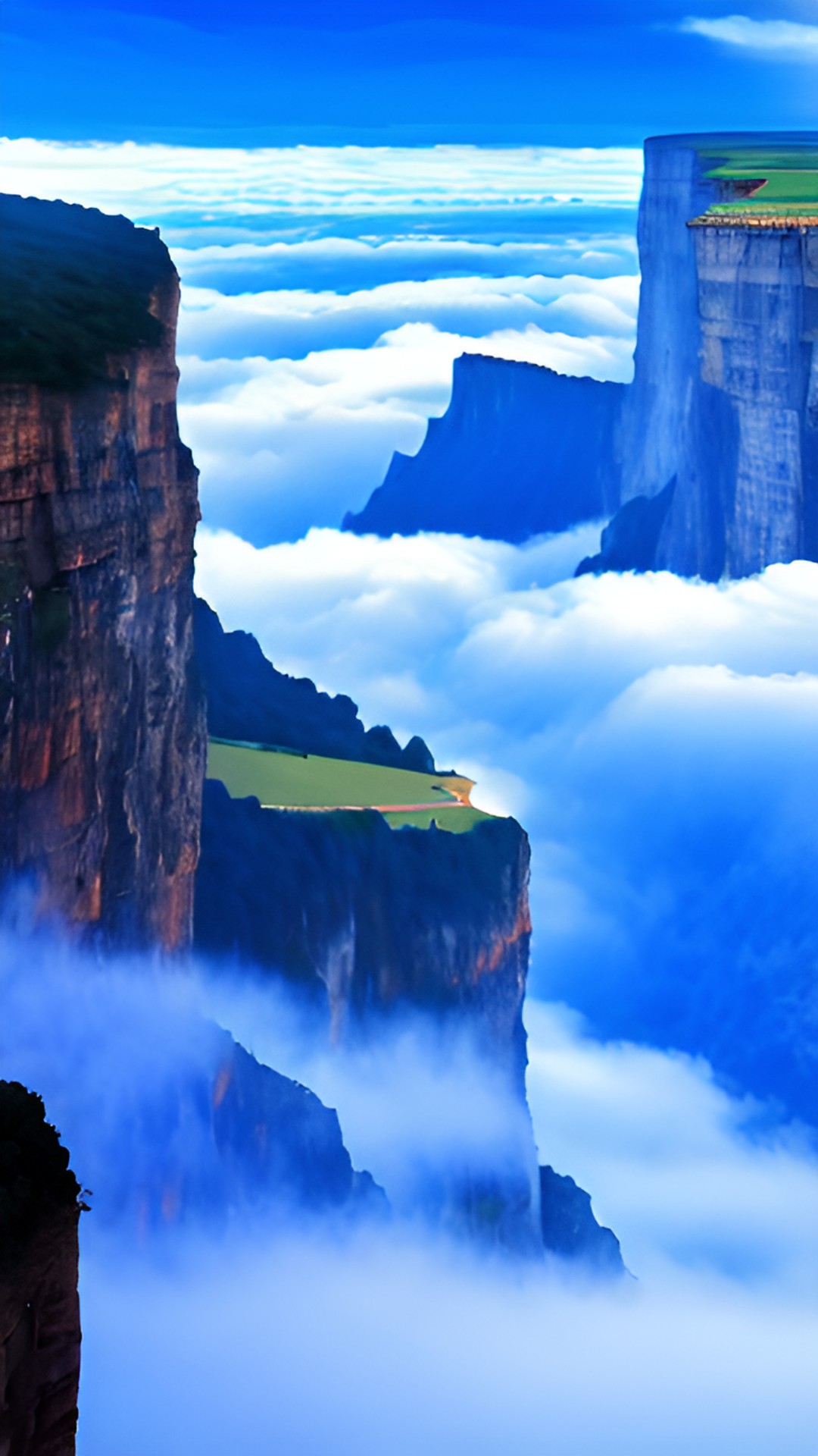 The cliff in the sky - cliffs in the clouds preview