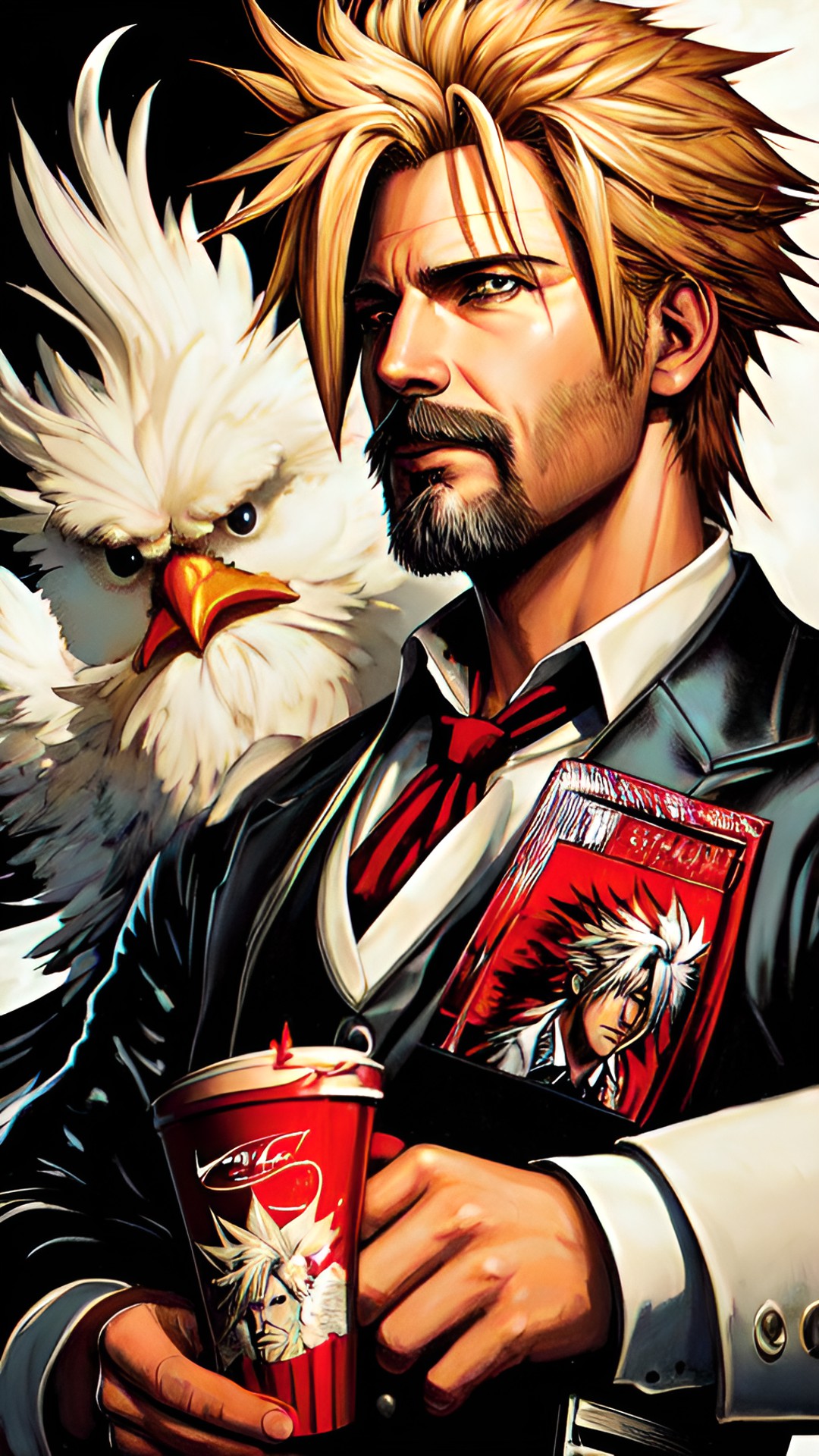 Summon: Fat Chocobo! - cloud strife as kfc's colonel sanders preview