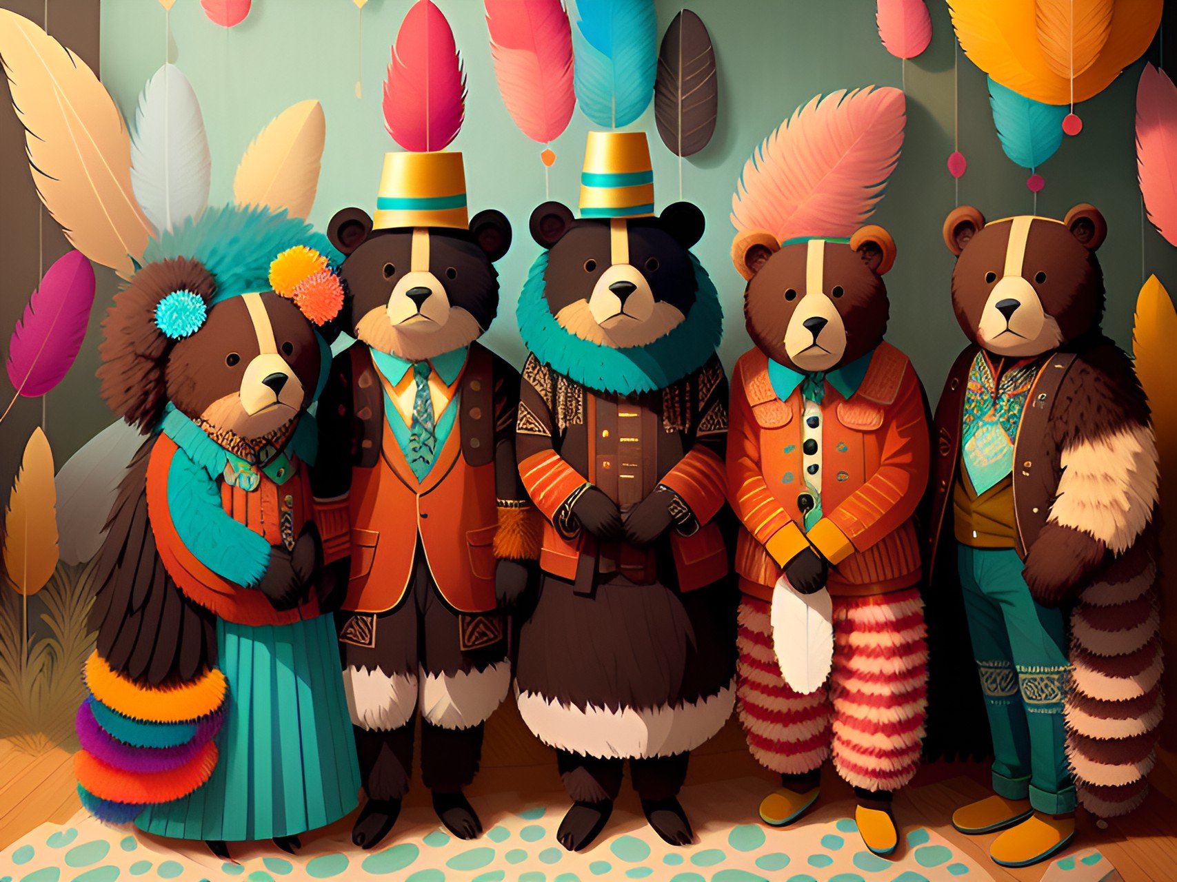 Feather Bear Party - ain’t no party like a feather bear party because a feather bear party don’t stop. preview