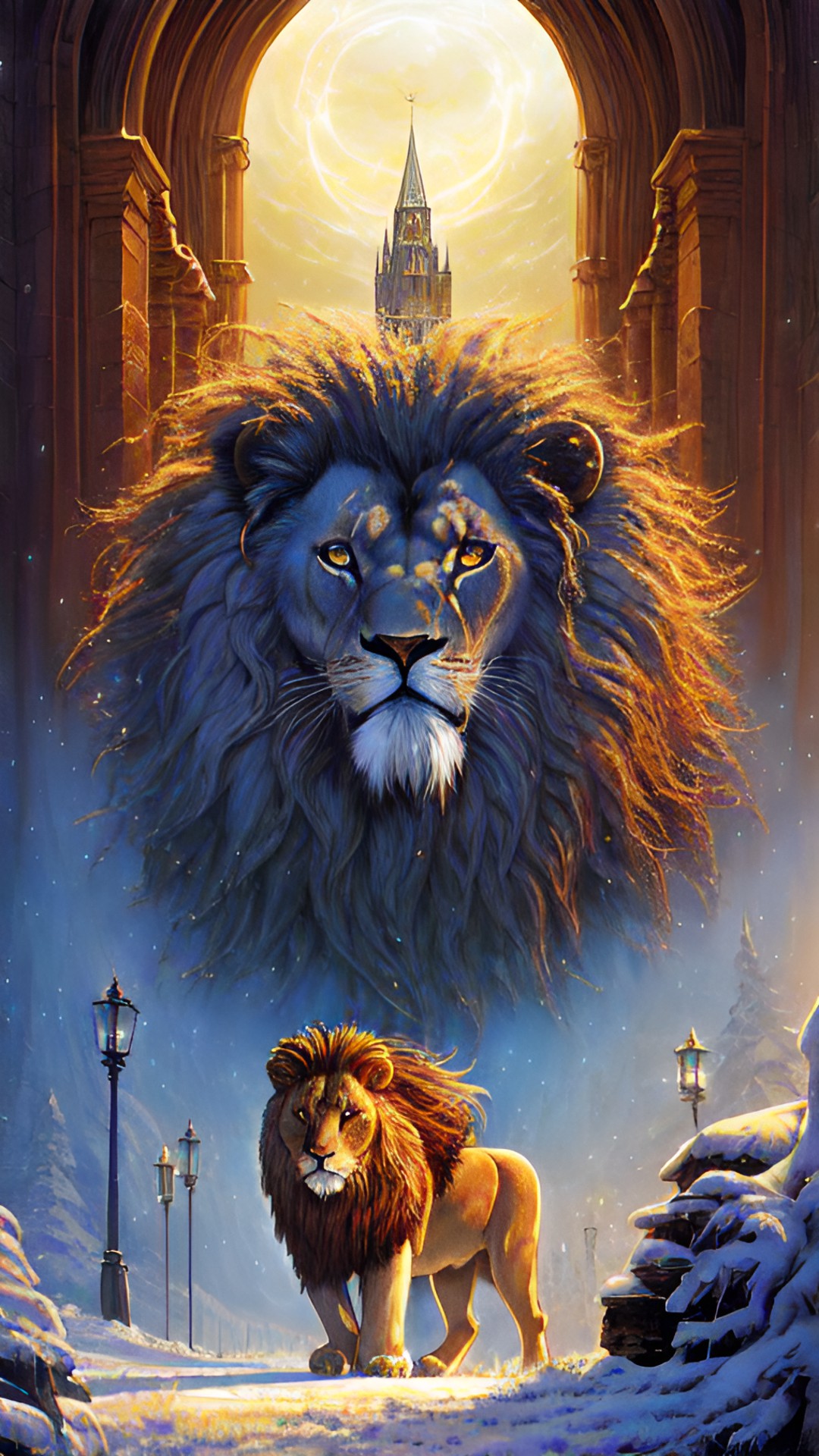 narnia the lion the witch and the wardrobe, highly detailed, fantasy art preview