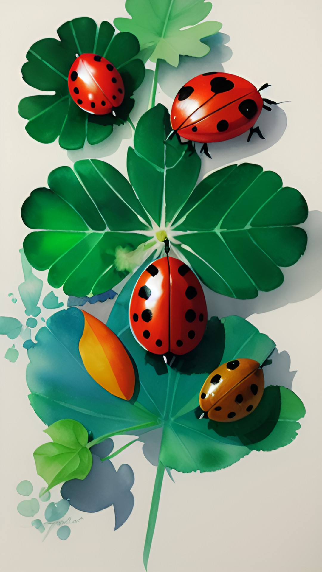 Luck /Watercolour - luck
four leaves clover
ladybirds all over preview