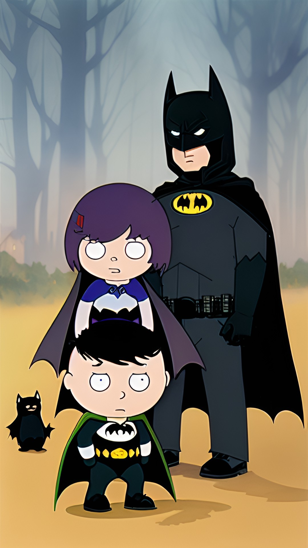 baby batman family guy style preview