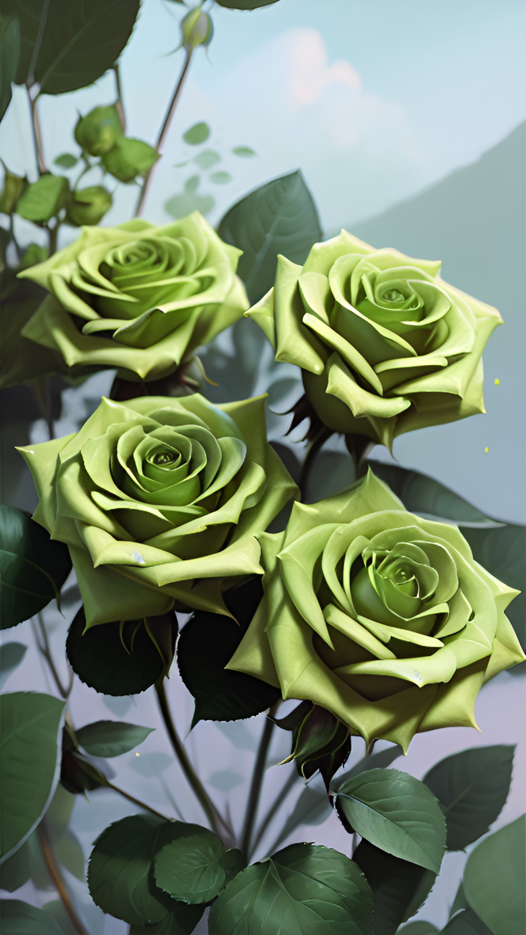 green roses preview