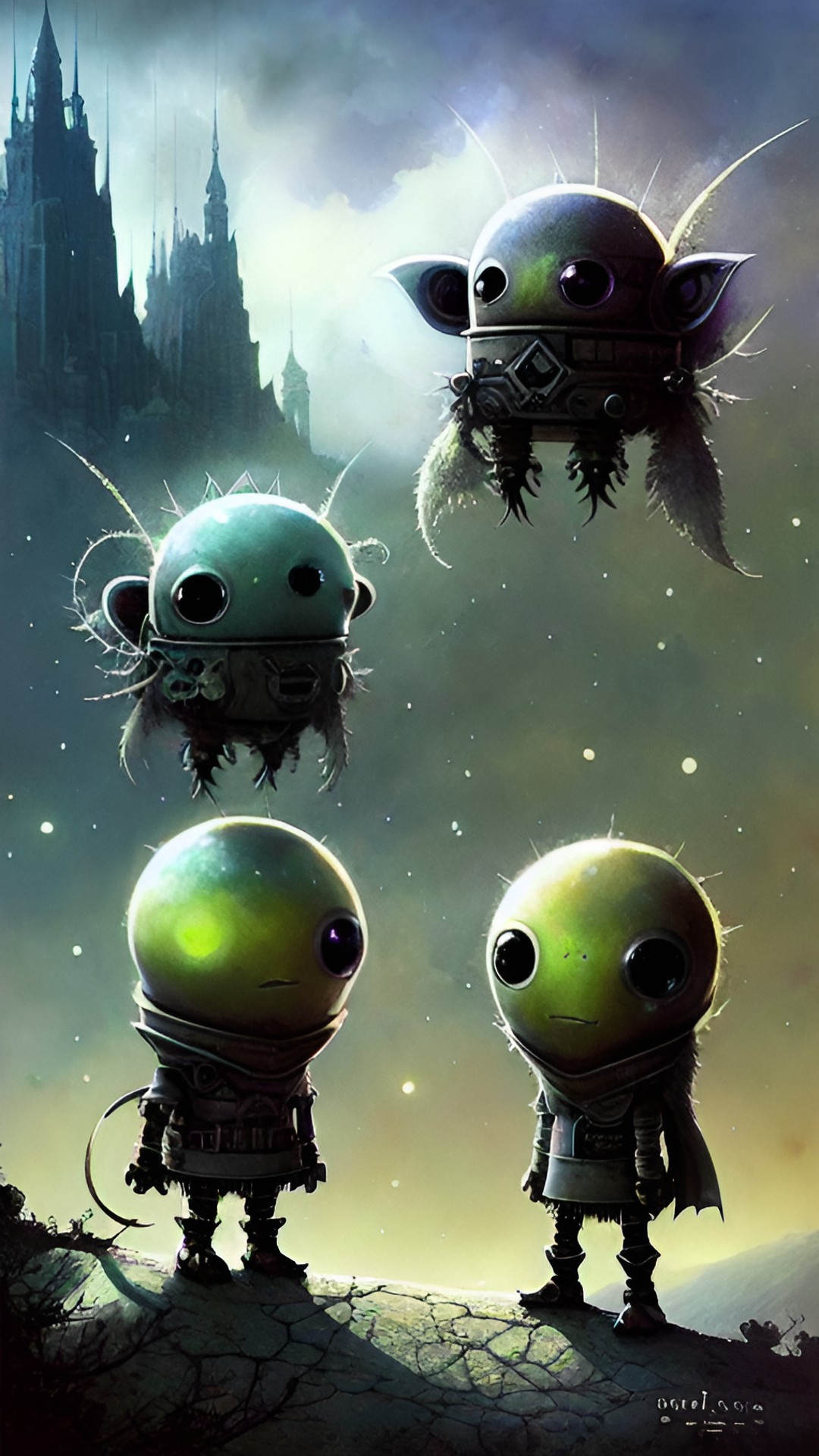 cute adorable tiny alien monsters on an adventure to planet earth preview