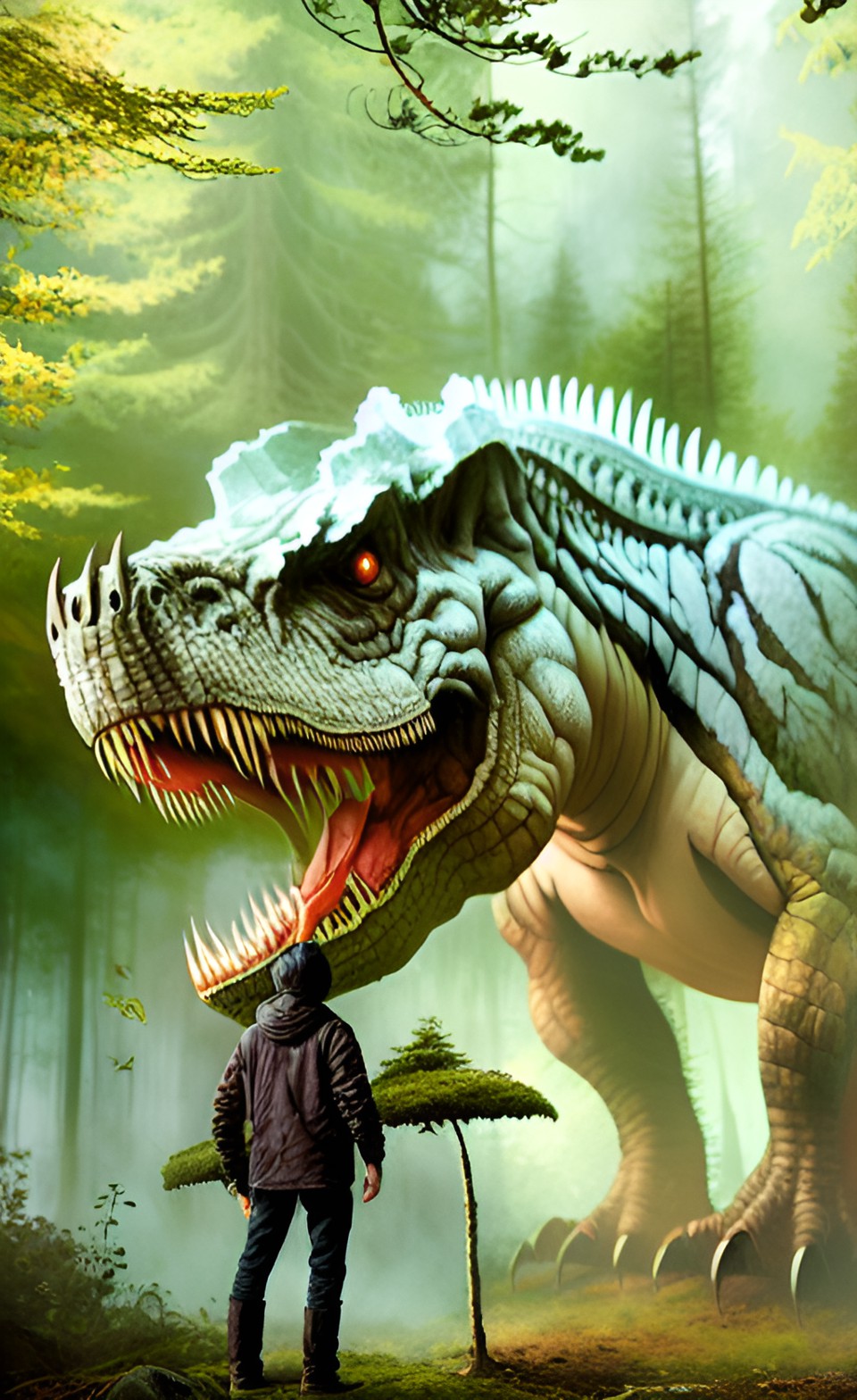 5739 - tyrannosaurus in a forest preview