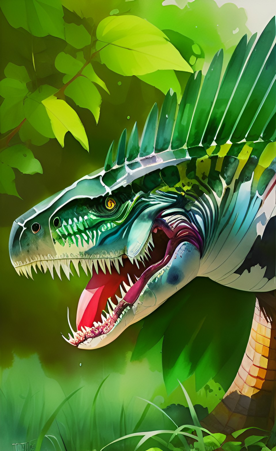 5752 - tyrannosaur in the jungle. preview