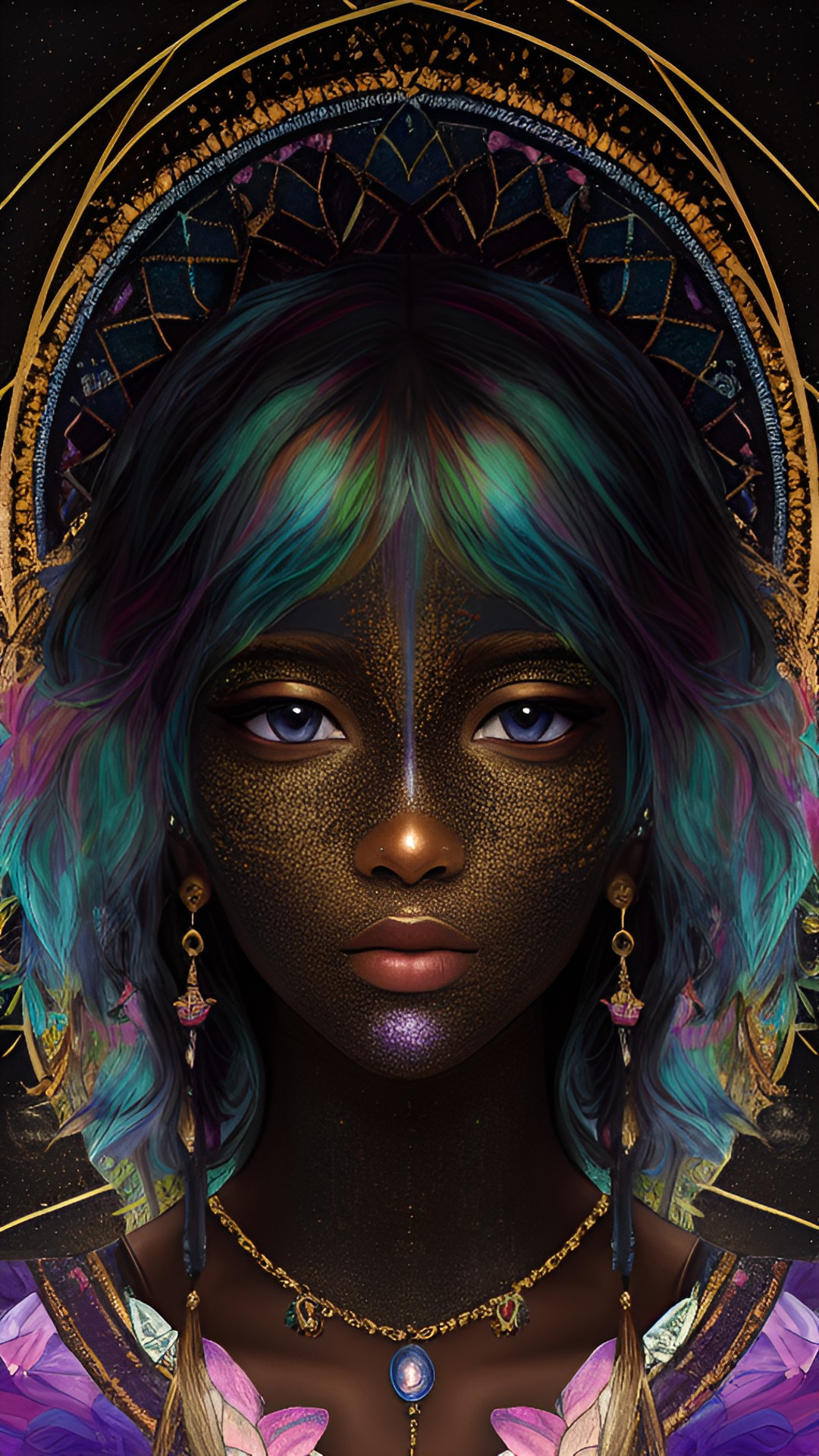 sparkly face 3 0728 - a portrait of an ethereal spirit preview