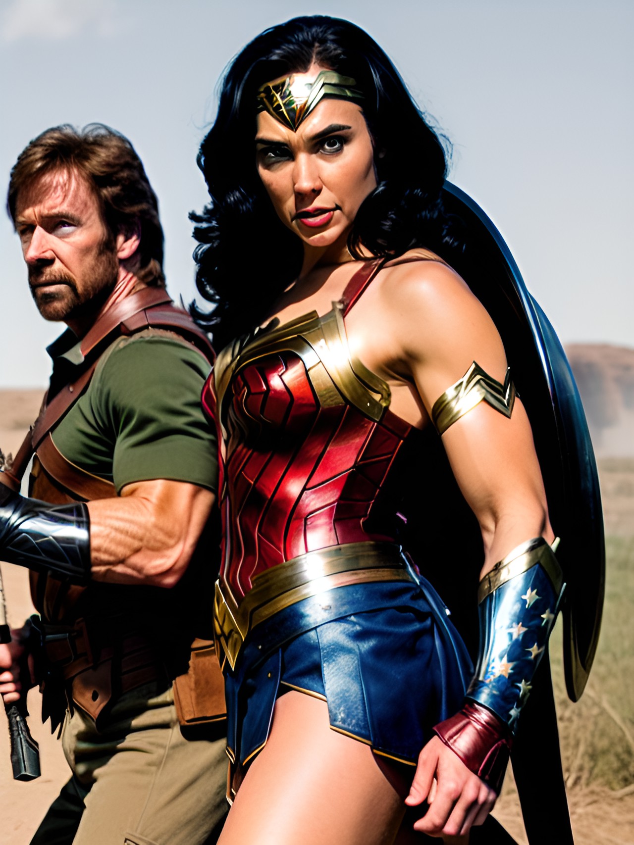 wonder woman and chuck norris on the battlefield preview