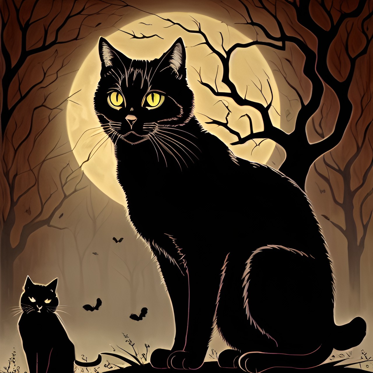 Black cat avatar 5 - scary black cat preview