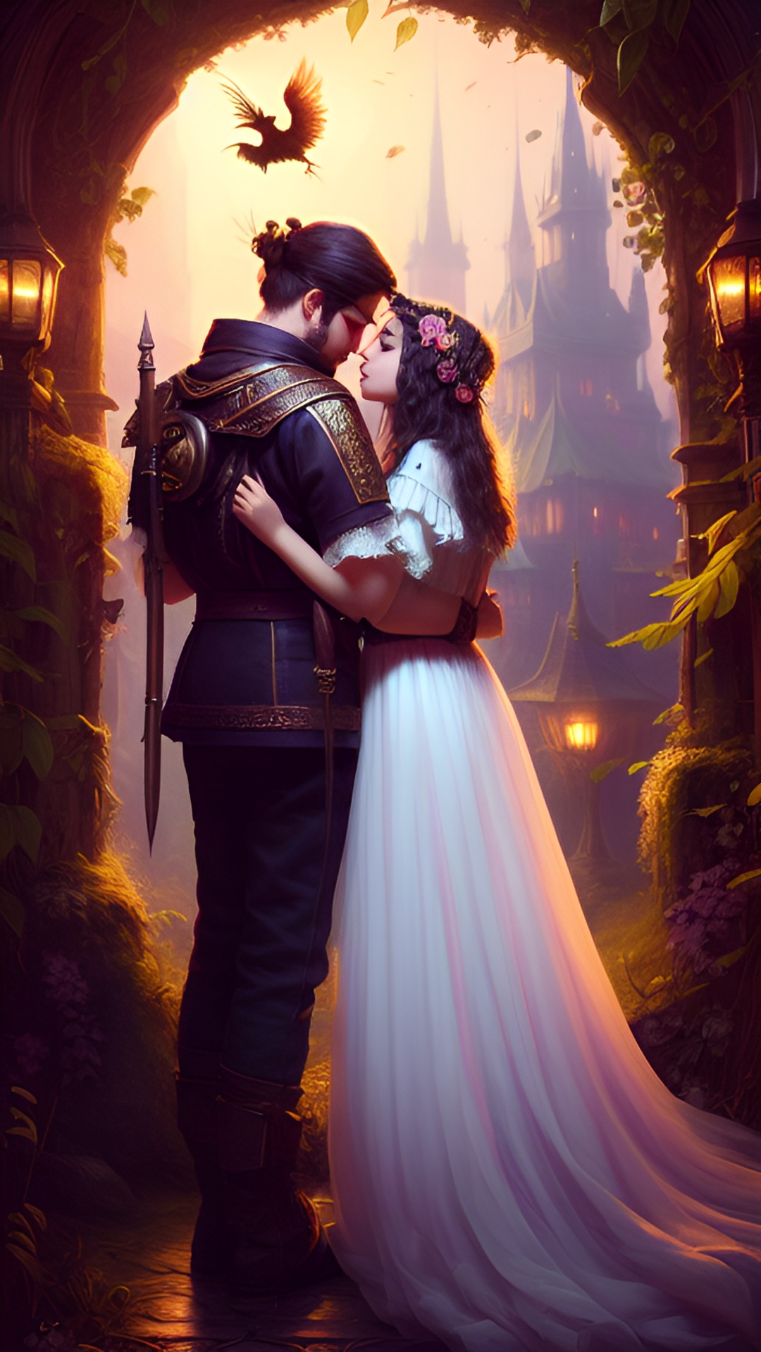 the poet and his muse, fantasy ambience, highly detailed, fantasy art preview