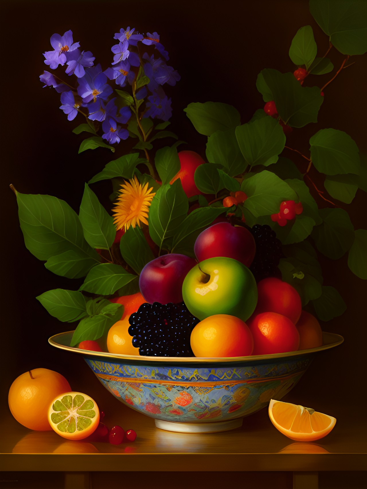 bowl of fruit renoir style preview