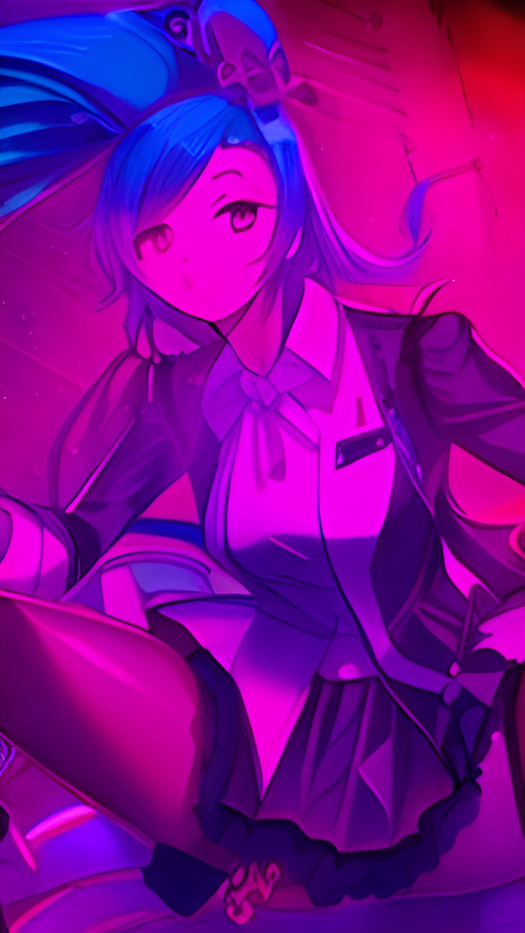 swayHer - scary anime neonwave poster art preview