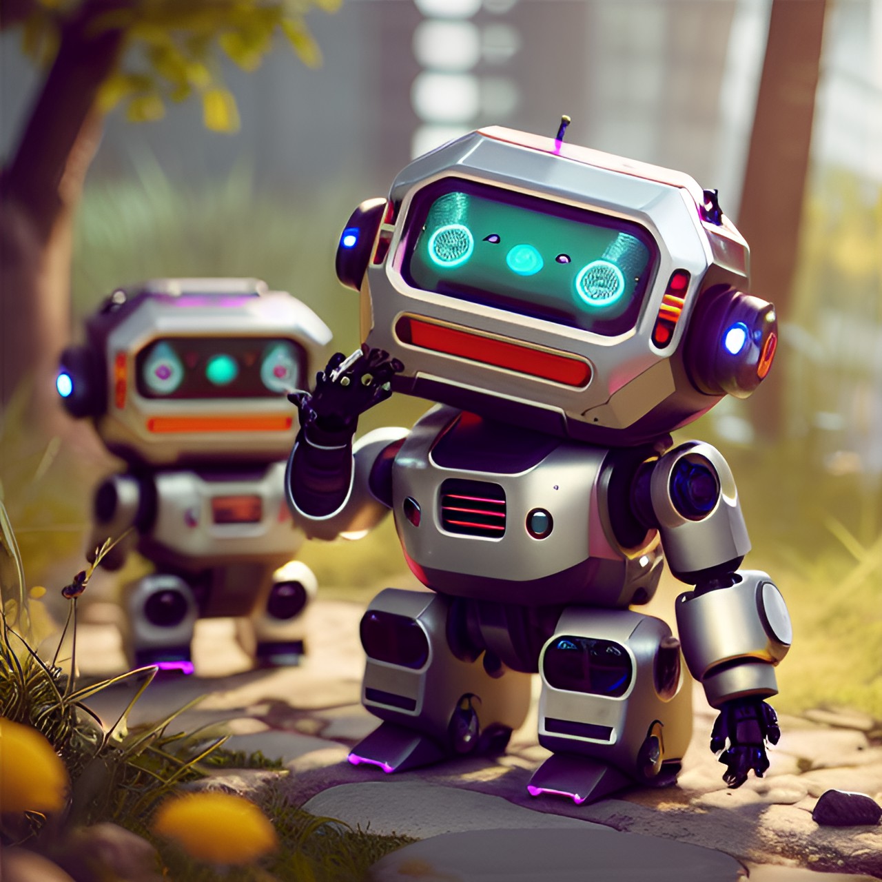 cute adorable little robots preview