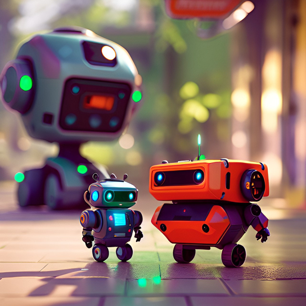 cute adorable little robots preview