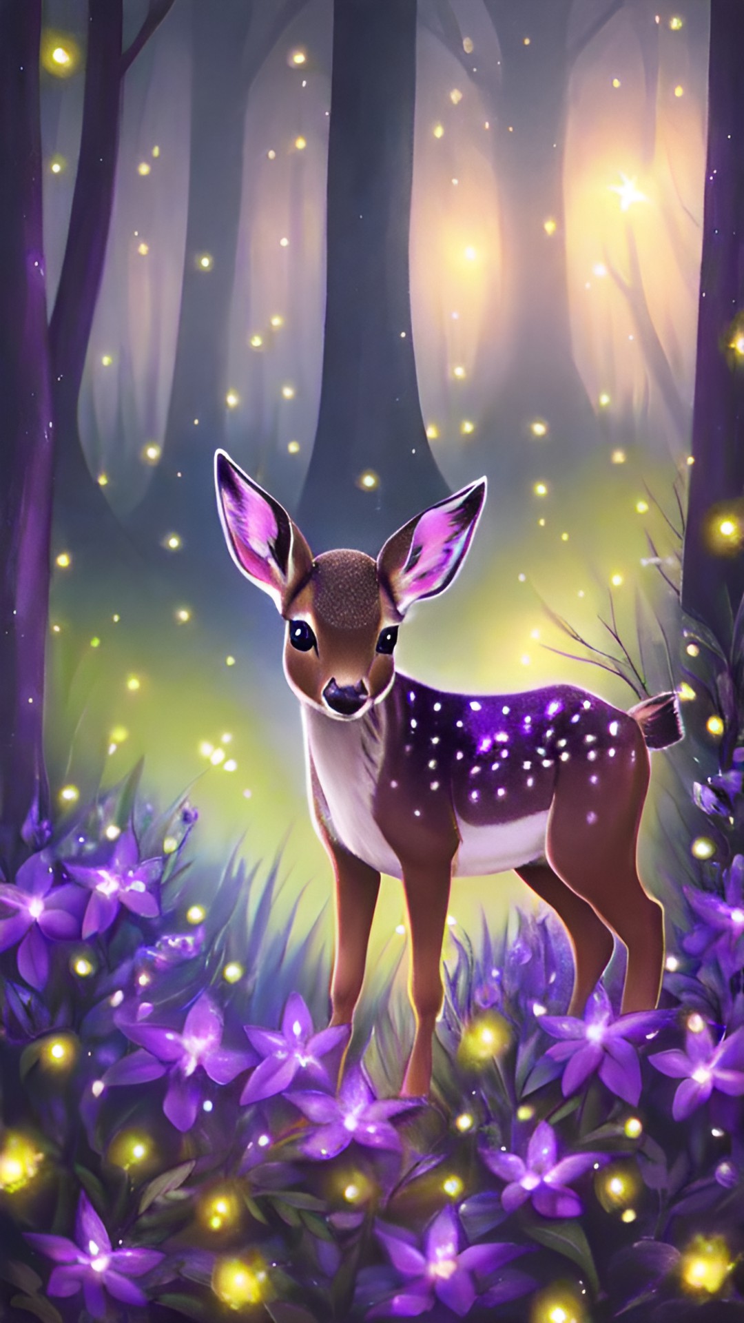 magical forest/magical fireflies/magical dark purple fawn preview