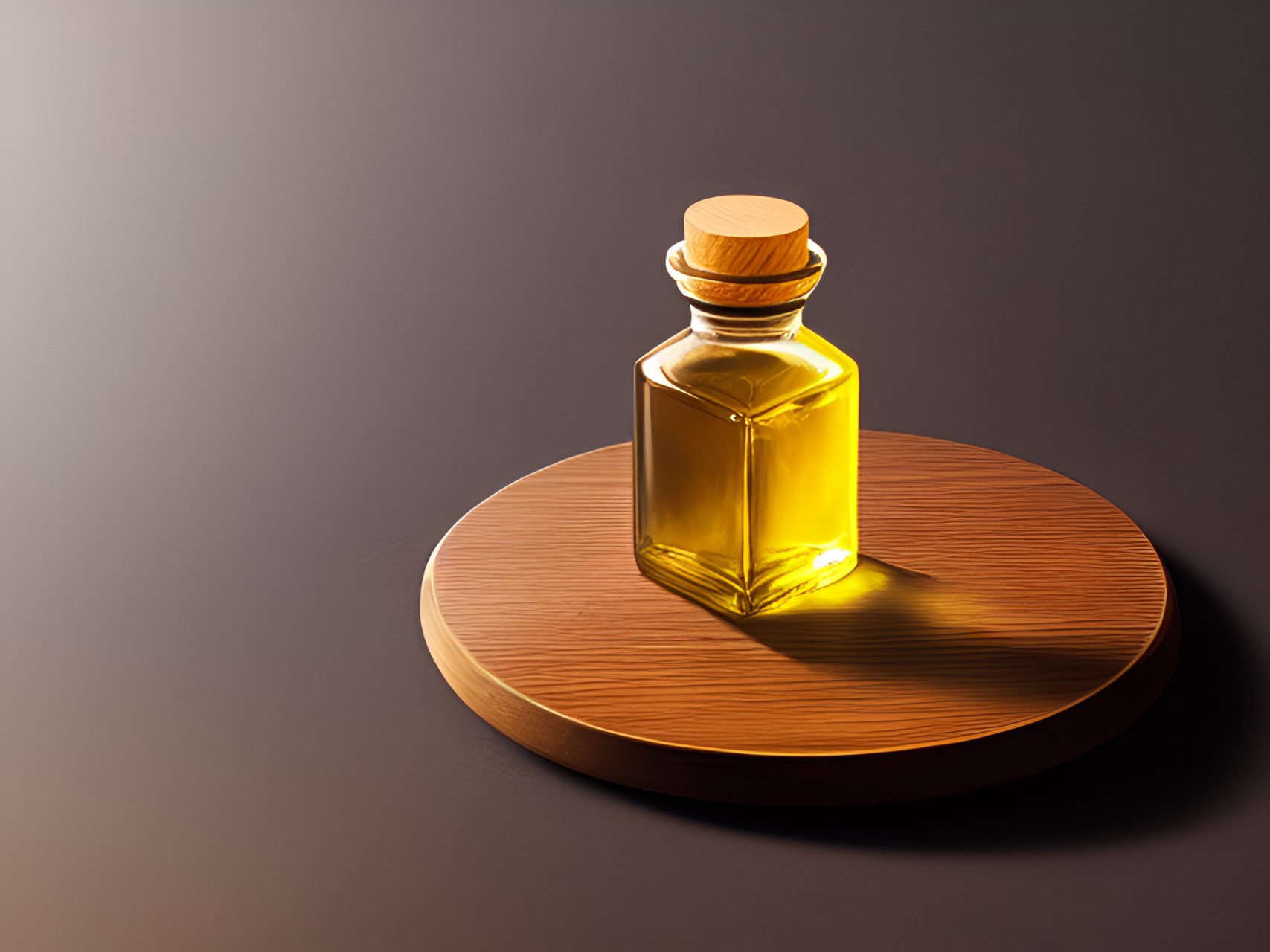 a small yellow vial of liquid on a wooden table, in a fantasy setting preview