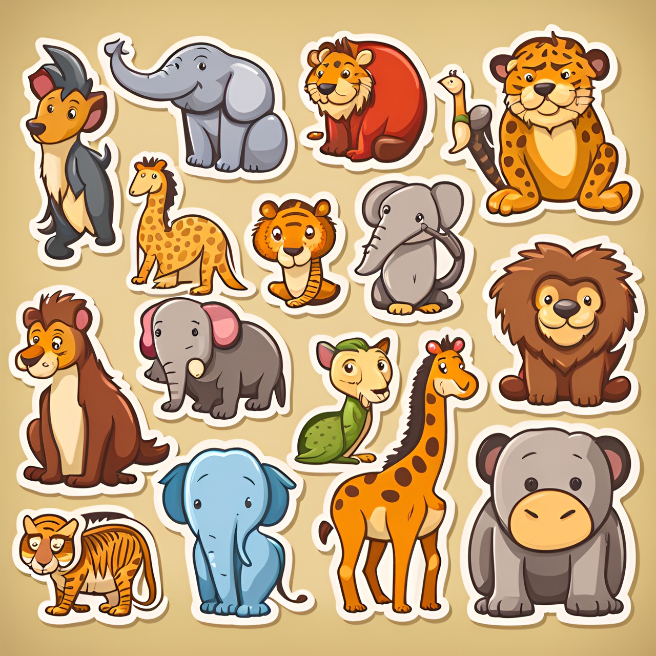 zoo stickers - zoo stickers cartoon style preview