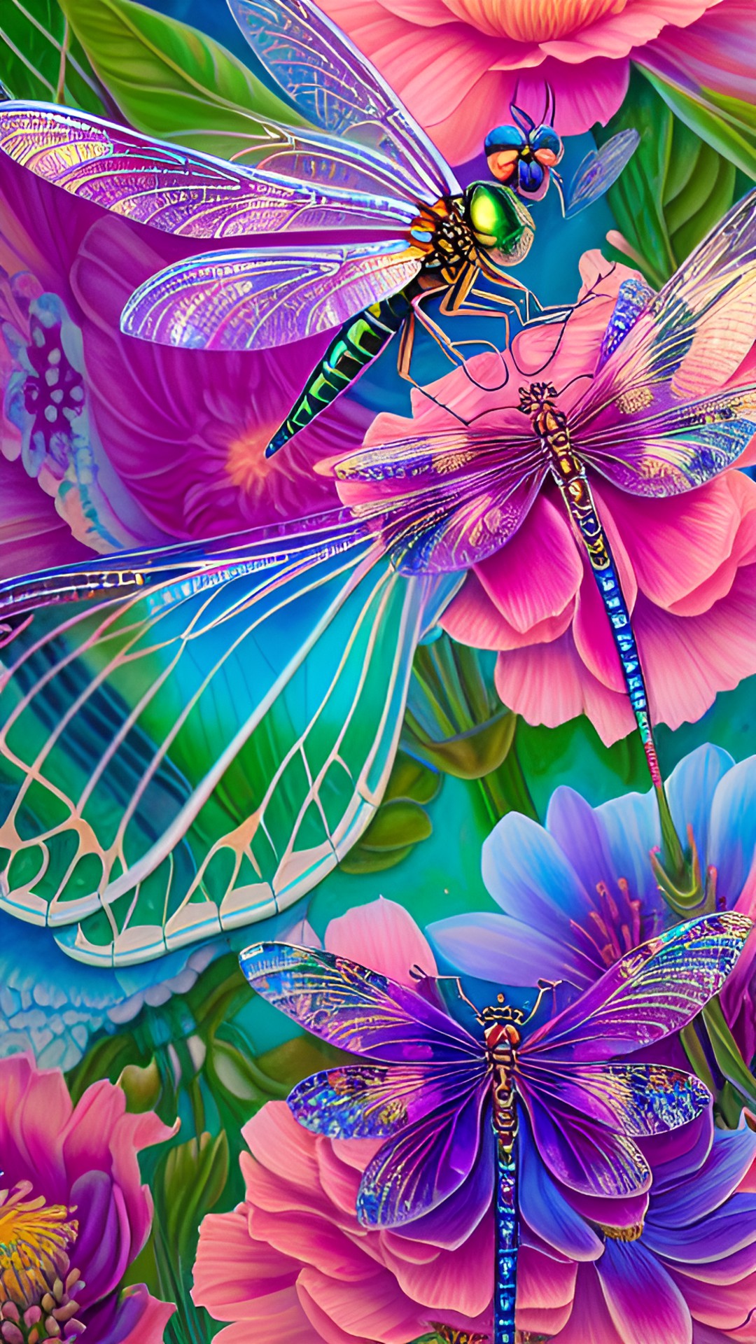 An Example - the shimmering smooth golden scales of harpsichord harmony blossoming iridescent dragonfly wings preview