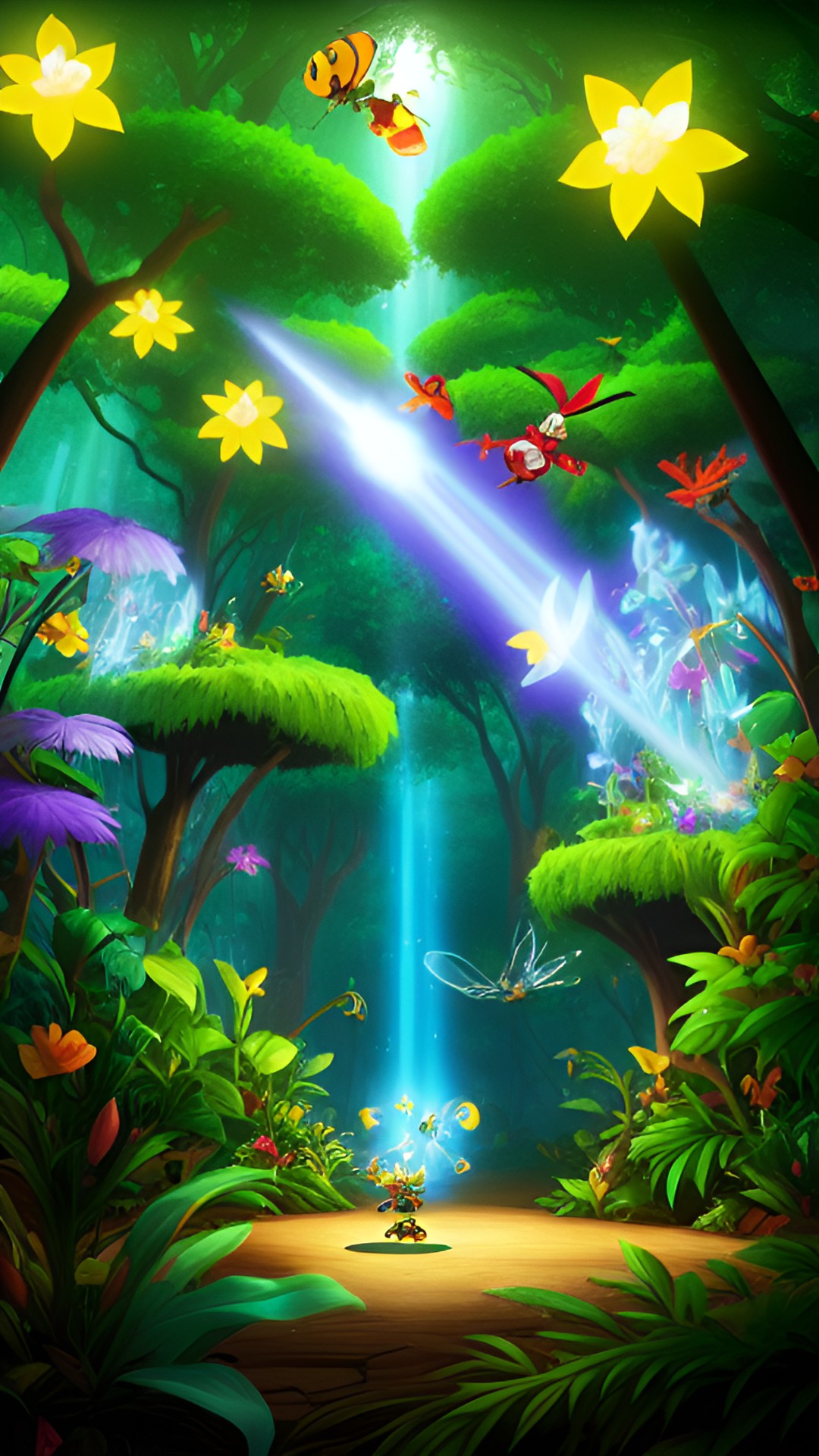 Night Exotic Forest - light be stinger. rayman 1 night exotic forest. huge flying insect attack preview