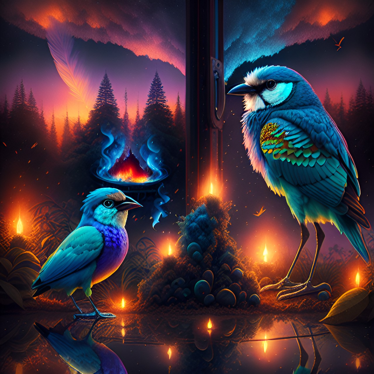 blue tropical birds and saint elmos fire preview