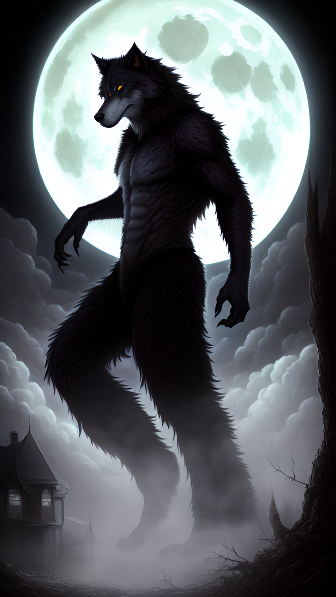 a werewolf transformation under the full moon preview