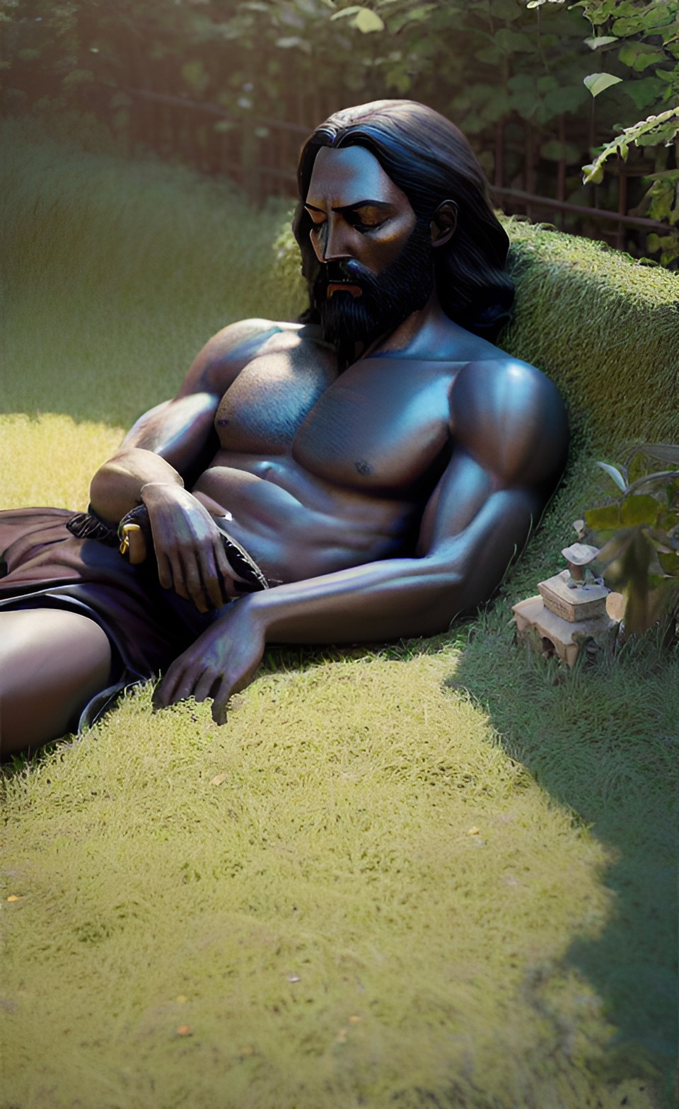 dark complexion jesus asleep preview