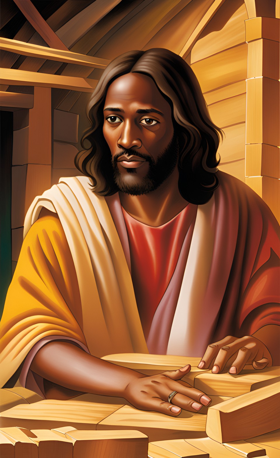 dark complexion jesus building a house preview