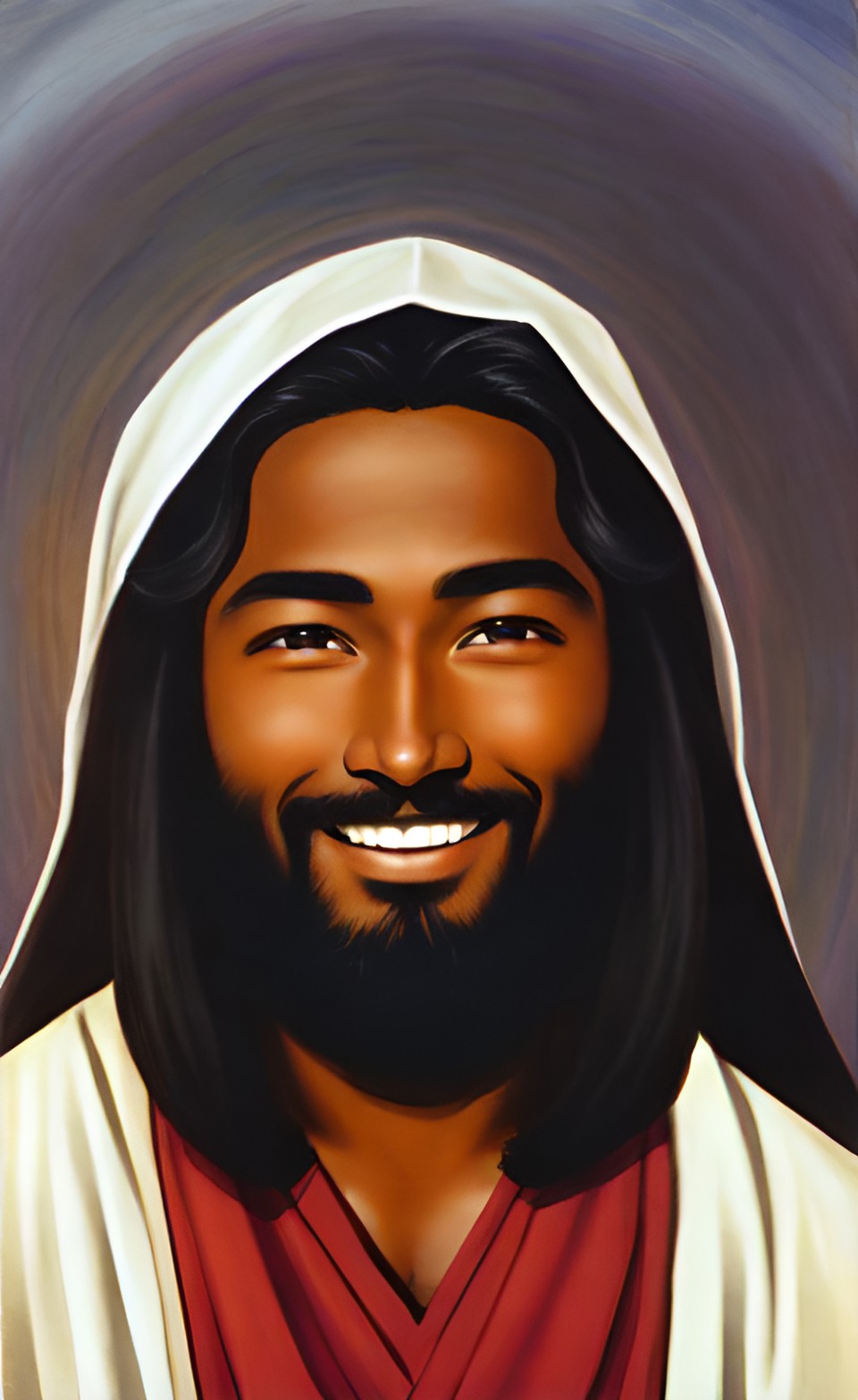 dark complexion jesus smiling preview