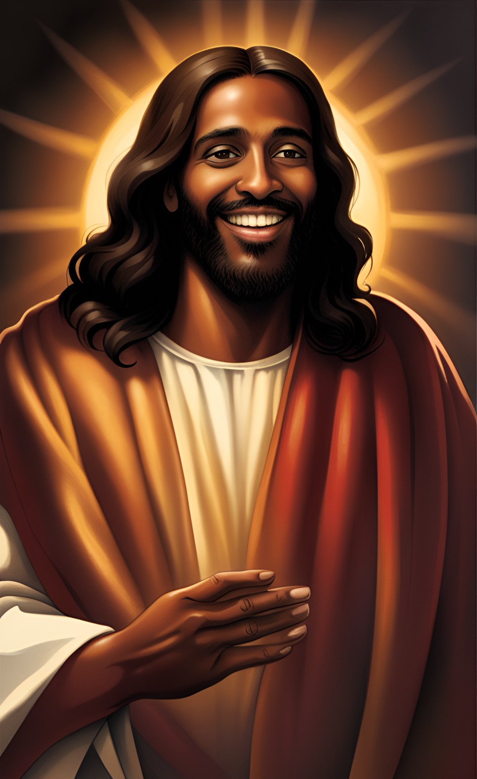 dark complexion jesus smiling preview