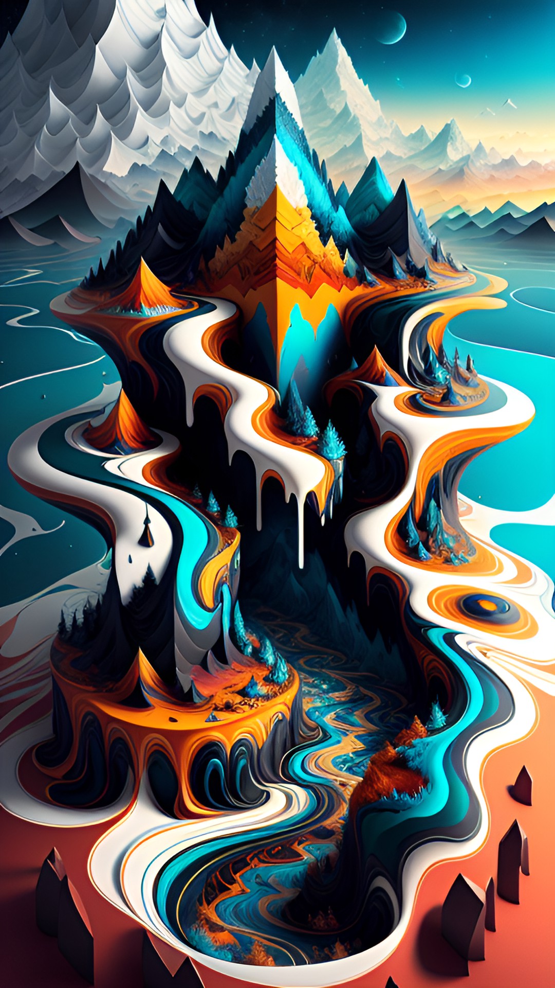 fractal landscape with mountain preview