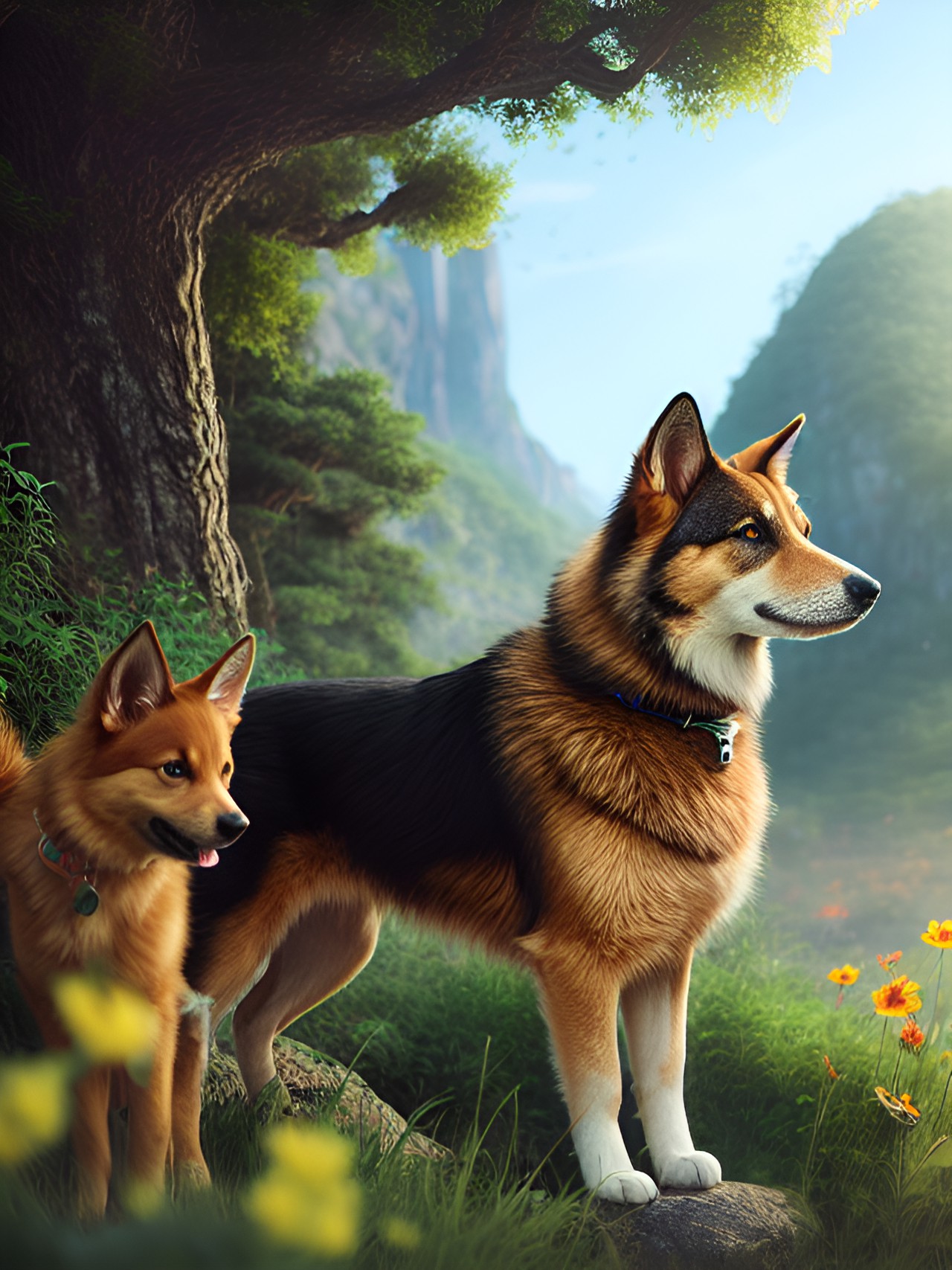 🌄🐕🌿🧺👨‍👩‍👧‍👦🌳 preview