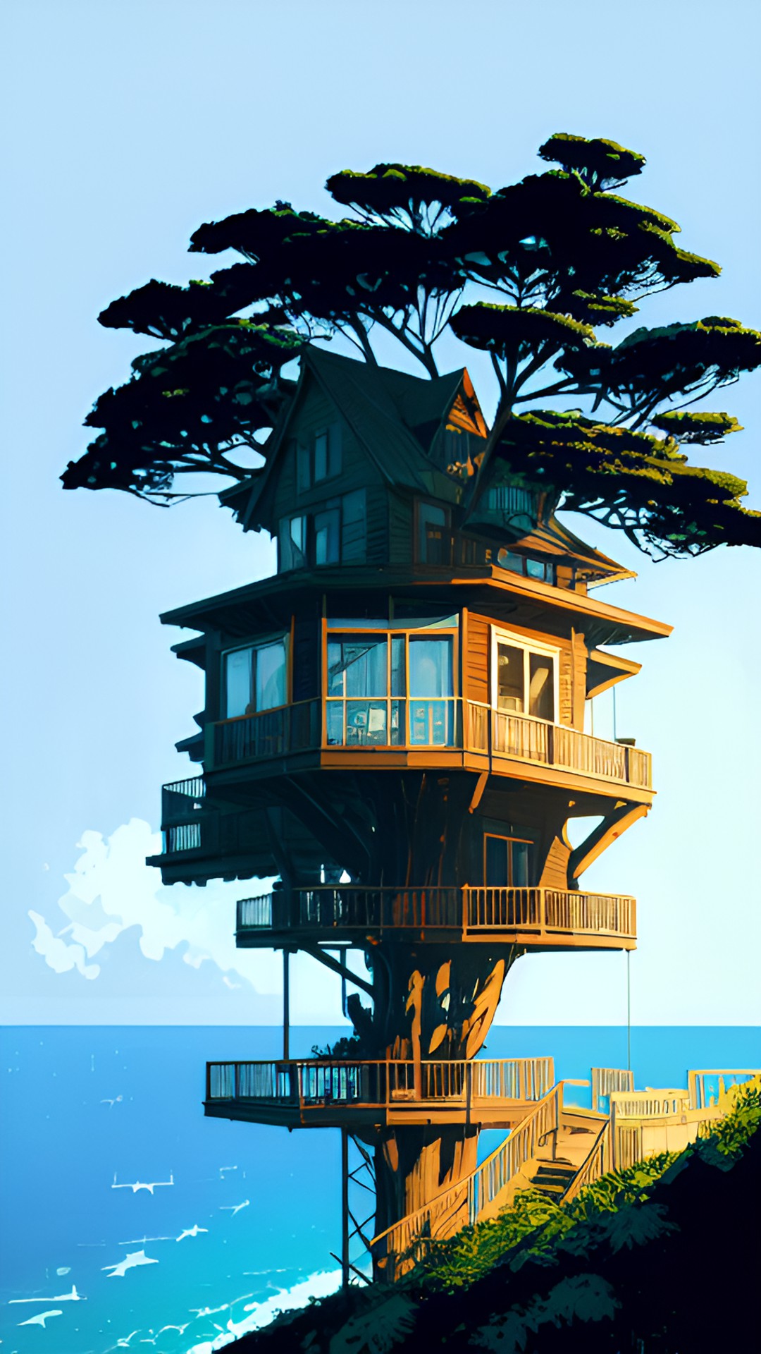 tree house above the ocean preview