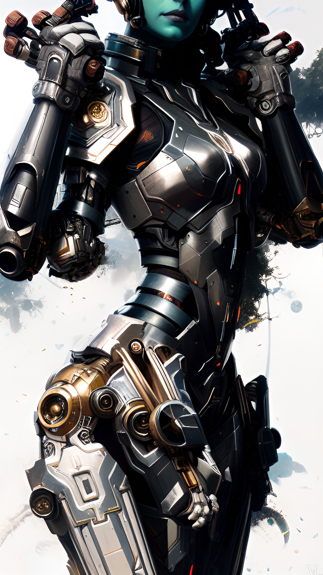 Cyborg Femme Fatale - gorgeous cyborg mech woman preview