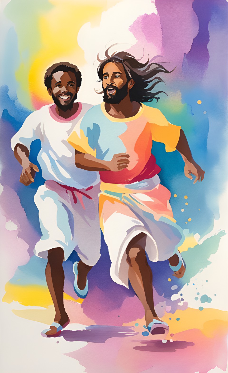 dark complexion jesus running with brother james preview