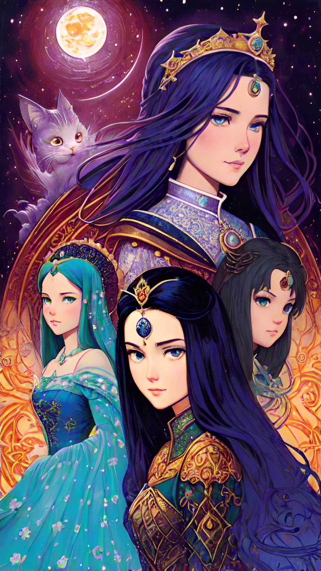 princesses of the moon court, bright and bold, sly and cunning, sweet and cute preview