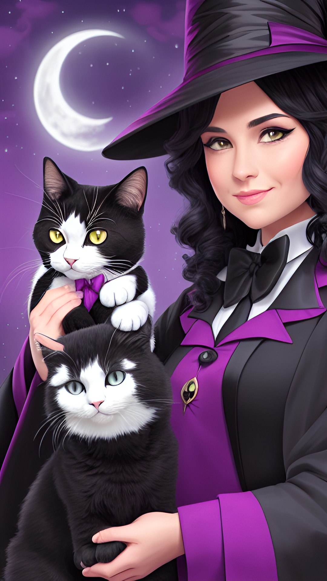 a witch and her tuxedo kitty , witches, spells preview