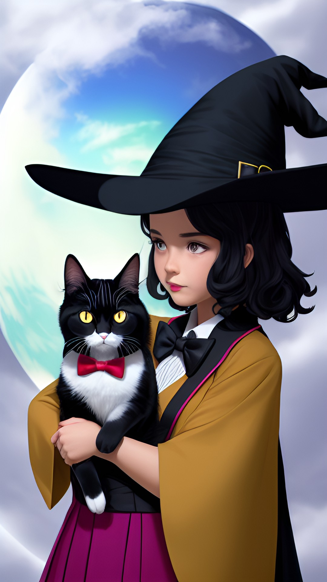 a witch and her tuxedo kitty , witches, spells preview