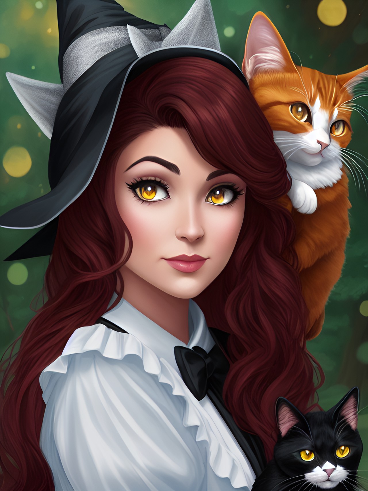 a witch and her tuxedo kitty , witches, spells preview