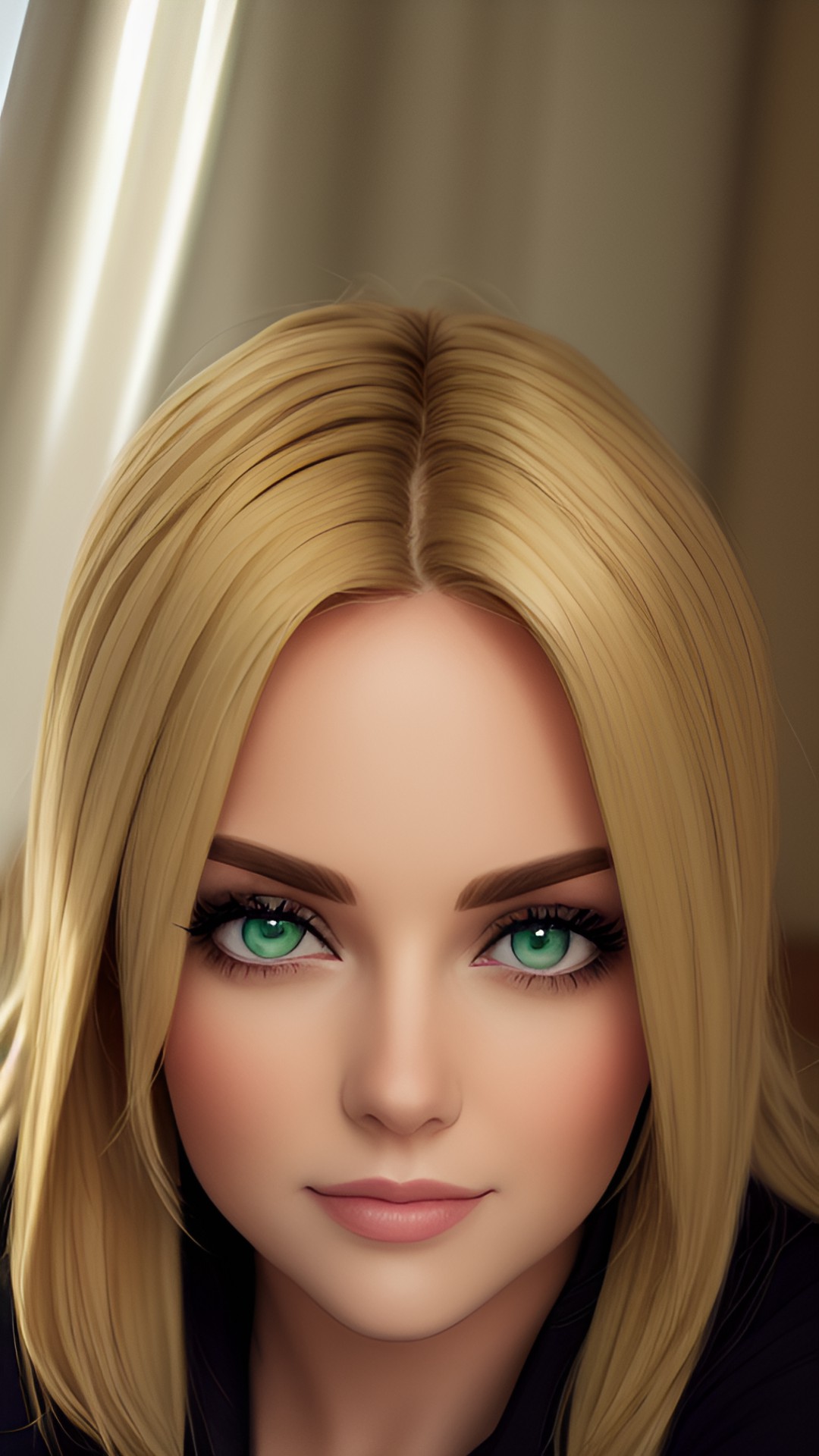 a blonde woman with green eyes preview